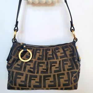 Authentic Fendi Zucca Shoulder Bag